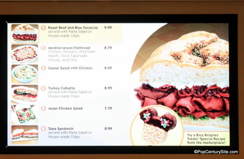 2012 Pop Sandwich & Salads Menu
