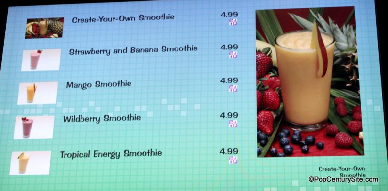 AOA Smoothie Menu