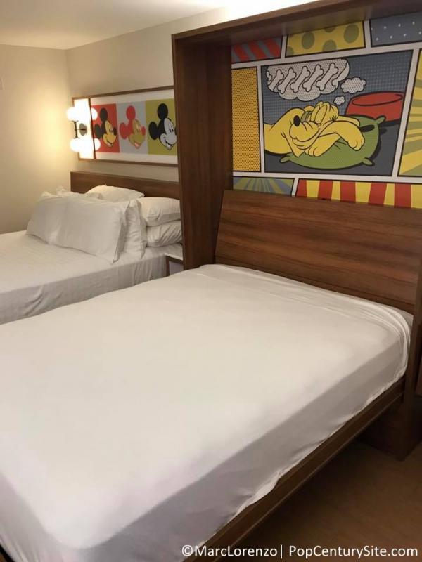 Full size fold down bed in Pop room