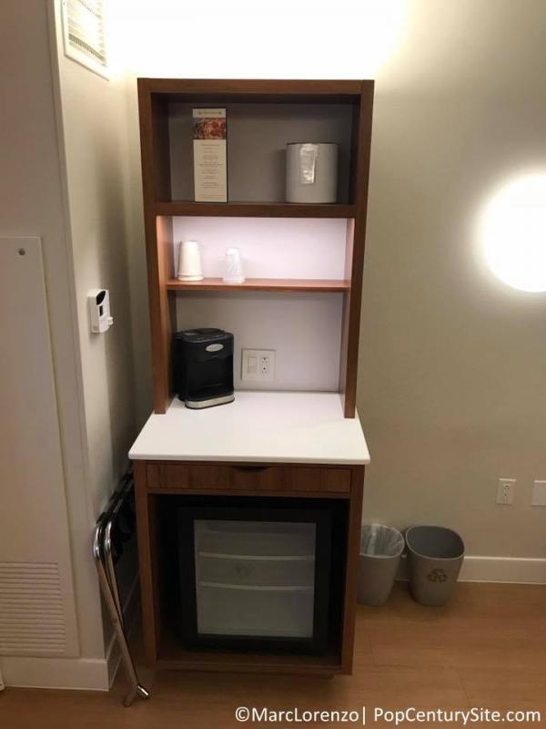 New refrigerators and coffee pot area