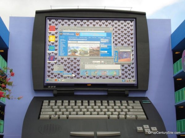 Retro Computer Pool Pop Century 90's Section | Pop Century Fan Site